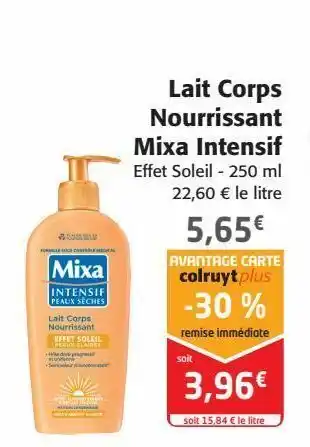 Colruyt Lait corps nourrissant mixa intensif offre