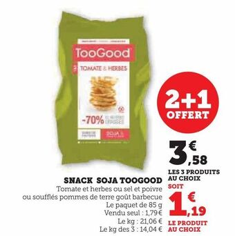 Hyper U Snack soja toogood offre