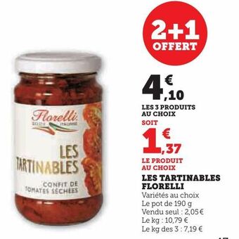 Hyper U Les tartinables florelli offre