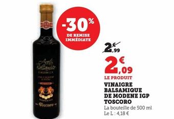 Hyper U Vinaigre balsamique de modene igp toscoro offre