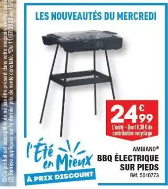 ALDI Bbq électrique sur pieds offre