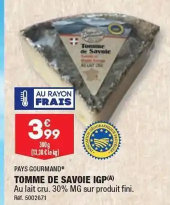 ALDI Tomme de savoie igp offre