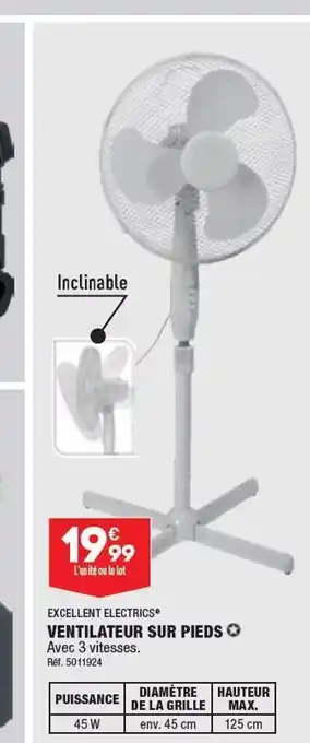 ALDI Ventilateur sur pieds offre