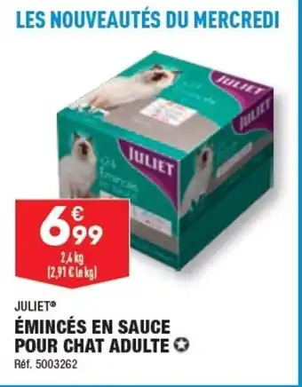 ALDI ÉMINCÉS EN SAUCE POUR CHAT ADULTE offre
