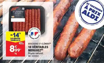ALDI 18 VÉRITABLES MERGUEZ (B) offre