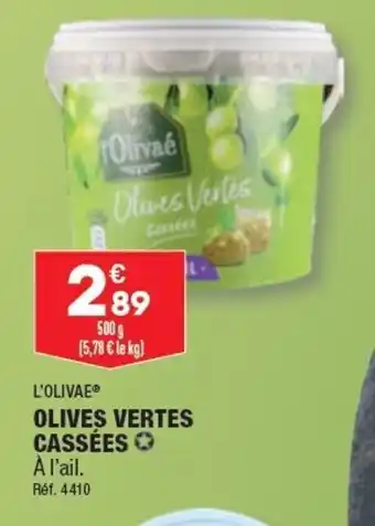 ALDI OLIVES VERTES CASSÉES offre