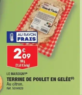 ALDI TERRINE DE POULET EN GELÉE() offre