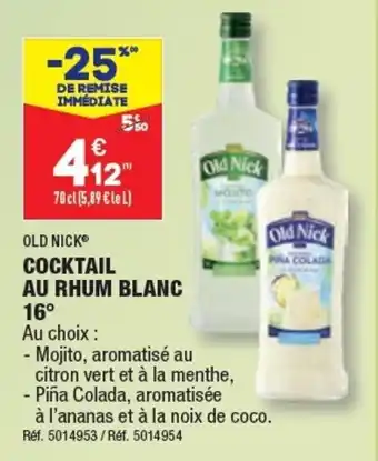 ALDI COCKTAIL AU RHUM BLANC 16⁰ offre