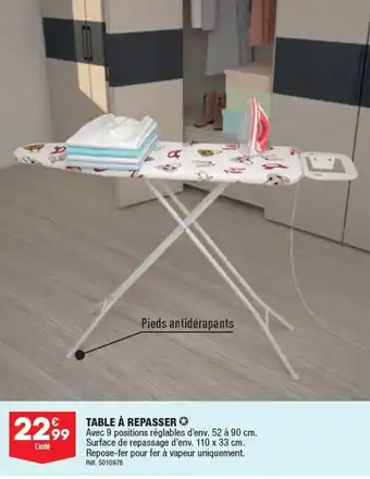 TABLE À REPASSER