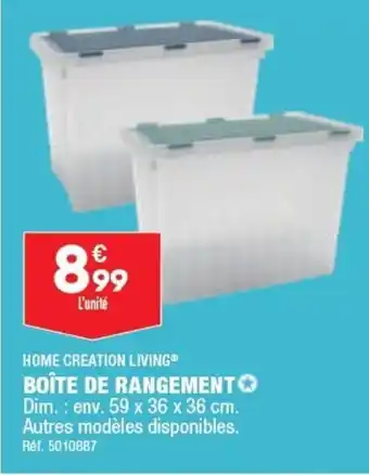 ALDI HOME CREATION LIVINGⓇ BOÎTE DE RANGEMENT offre