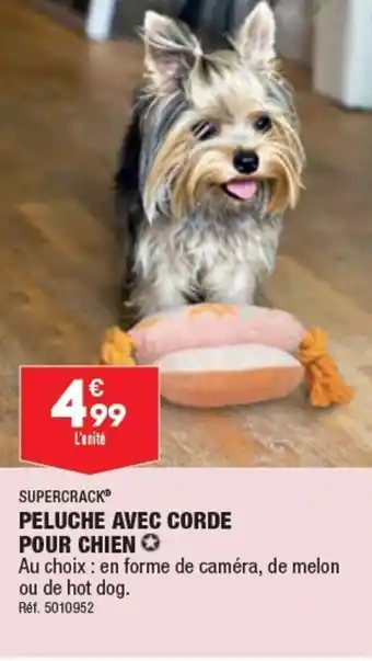 ALDI PELUCHE AVEC CORDE POUR CHIEN offre