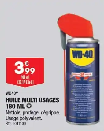 ALDI HUILE MULTI USAGES 180 ML offre