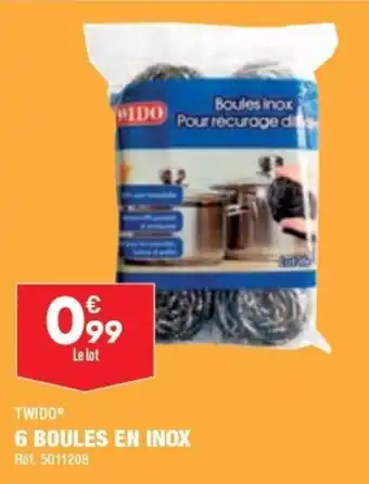 6 BOULES EN INOX