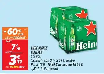 Netto BIÈRE BLONDE HEINEKEN offre