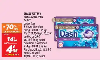 Netto LESSIVE TOUT EN 1 PODS ENVOLÉE D'AIR DASH(b) offre