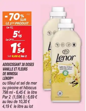 Netto ADOUCISSANT 38 DOSES VANILLE ET FLEURS DE MIMOSA LENOR(b) offre