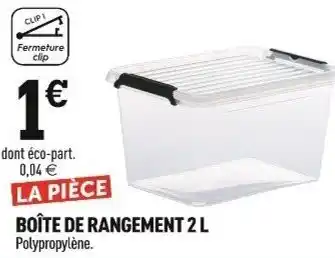 Centrakor BOÎTE DE RANGEMENT 2 L offre
