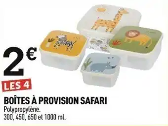 Centrakor BOÎTES À PROVISION SAFARI offre