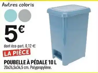 Centrakor POUBELLE À PÉDALE 10 L offre