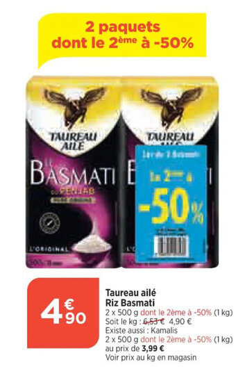 Bi1 Taureau ailé Riz Basmati offre