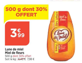 Bi1 Lune de miel Miel de fleurs offre