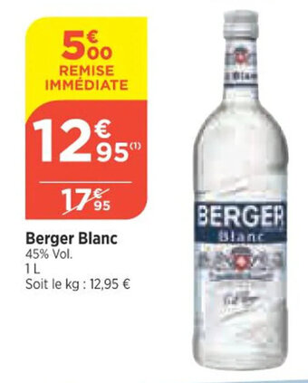 Bi1 Berger Blanc 45% Vol. offre
