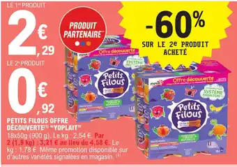 E.Leclerc Express PETITS FILOUS OFFRE DÉCOUVERTE(1) "YOPLAIT" offre