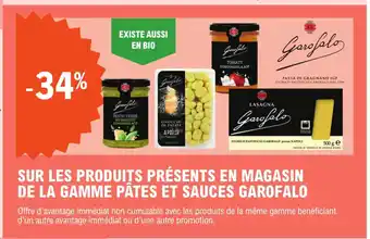 E.Leclerc Express SUR LES PRODUITS PRÉSENTS EN MAGASIN DE LA GAMME PÂTES ET SAUCES GAROFALO offre