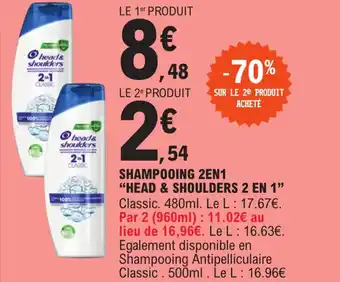 E.Leclerc Express SHAMPOOING 2EN1 "HEAD & SHOULDERS 2 EN 1" offre