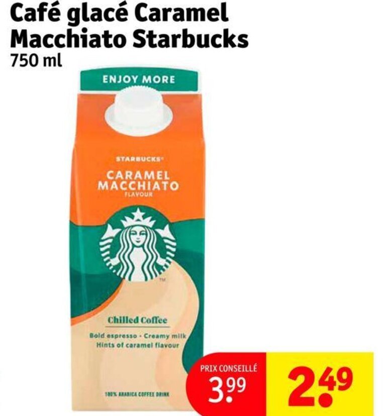 Promo Café glacé Caramel Macchiato Starbucks 750 ml chez Kruidvat