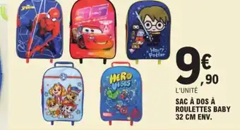 L'UNITÉ SAC À DOS À ROULETTES BABY 32 CM ENV.