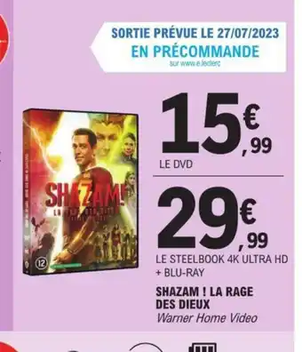 E.Leclerc SHAZAM! LA RAGE DES DIEUX offre