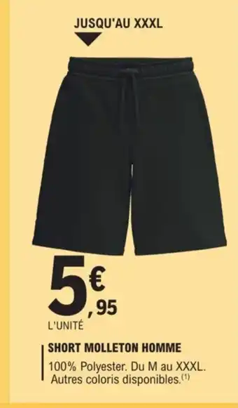 E.Leclerc | SHORT MOLLETON HOMME offre