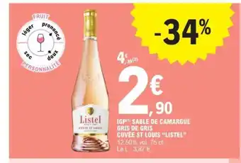 E.Leclerc IGP(¹) SABLE DE CAMARGUE GRIS DE GRIS offre