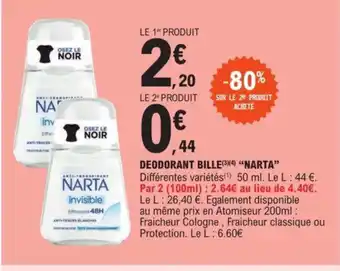 E.Leclerc DEODORANT BILLE(³)(4) "NARTA" offre