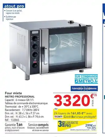METRO Four mixte METRO PROFESSIONAL offre