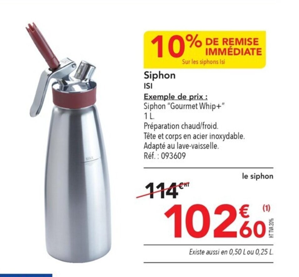 Promo Siphon chez METRO