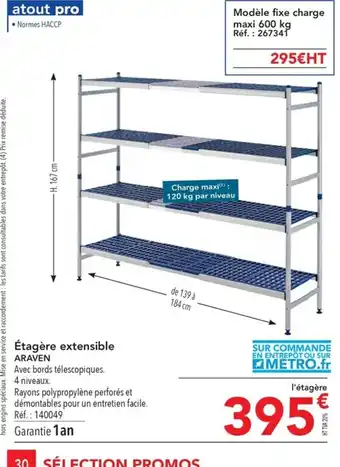 METRO Étagère extensible offre