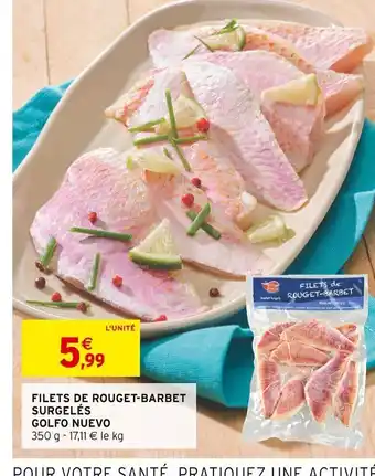 Intermarché FILETS DE ROUGET-BARBET SURGELÉS offre