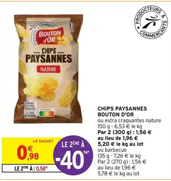 Intermarché CHIPS PAYSANNES BOUTON D'OR offre
