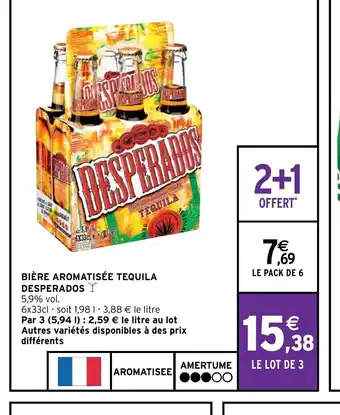 Intermarché BIÈRE AROMATISÉE TEQUILA DESPERADOS offre