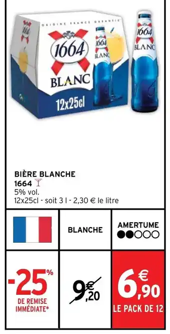 Intermarché BIÈRE BLANCHE 1664 offre