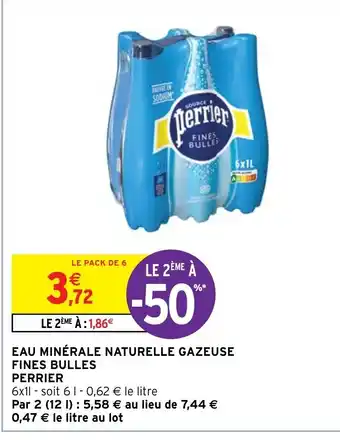 Intermarché EAU MINÉRALE NATURELLE GAZEUSE FINES BULLES offre