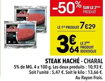 Supeco Charal steak haché offre