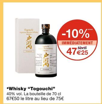 Monoprix Togouchi whisky offre