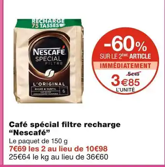 Monoprix Nescafé café spécial filtre recharge offre