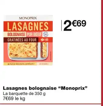 Lasagnes bolognaise