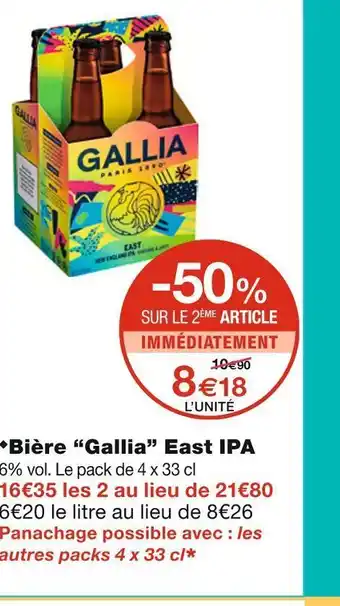 Monoprix Gallia bière east ipa offre