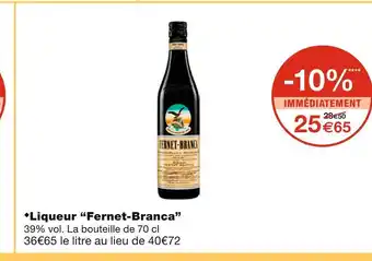 Fernet-branca liqueur