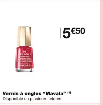 Monoprix Mavala vernis à ongles offre